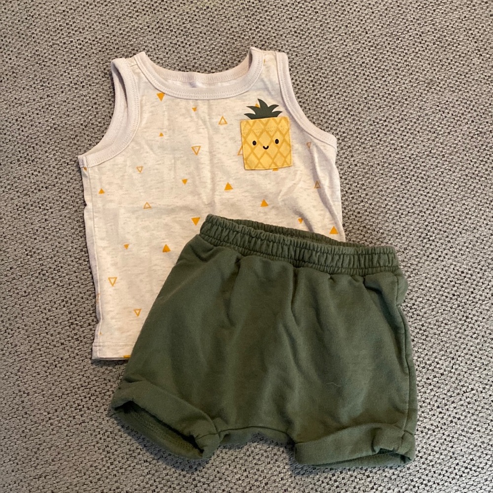 Pineapple outfit, 6-12 months
